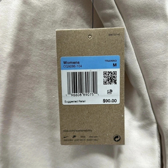 Nike Reversible Pullover Maternity Long Sleeve Sweatshirt Cream New NWT Medium - Picture 8 of 9
